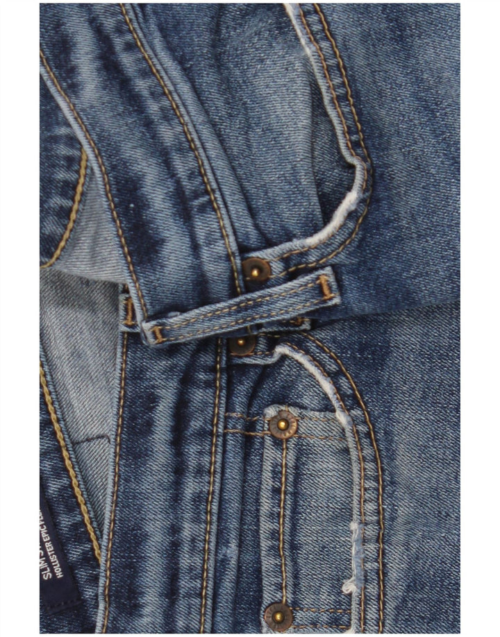 Hollister Herren Slim Jeans W30 L30 Blaue Baumwolle