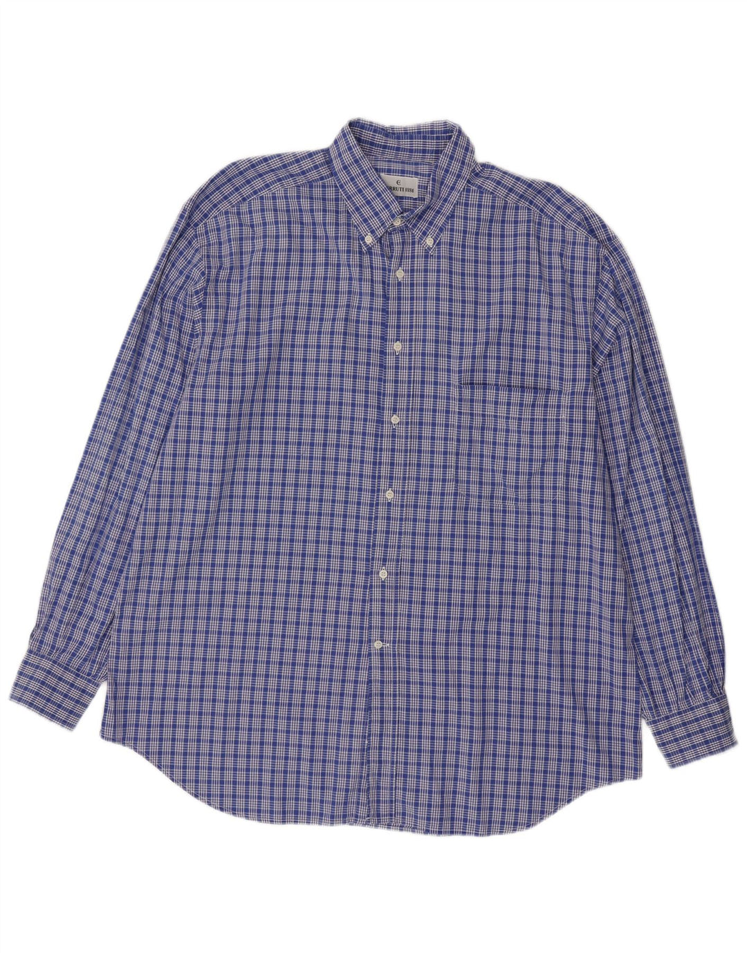 Cerruti 1881 Herrenhemd XL Blau kariert