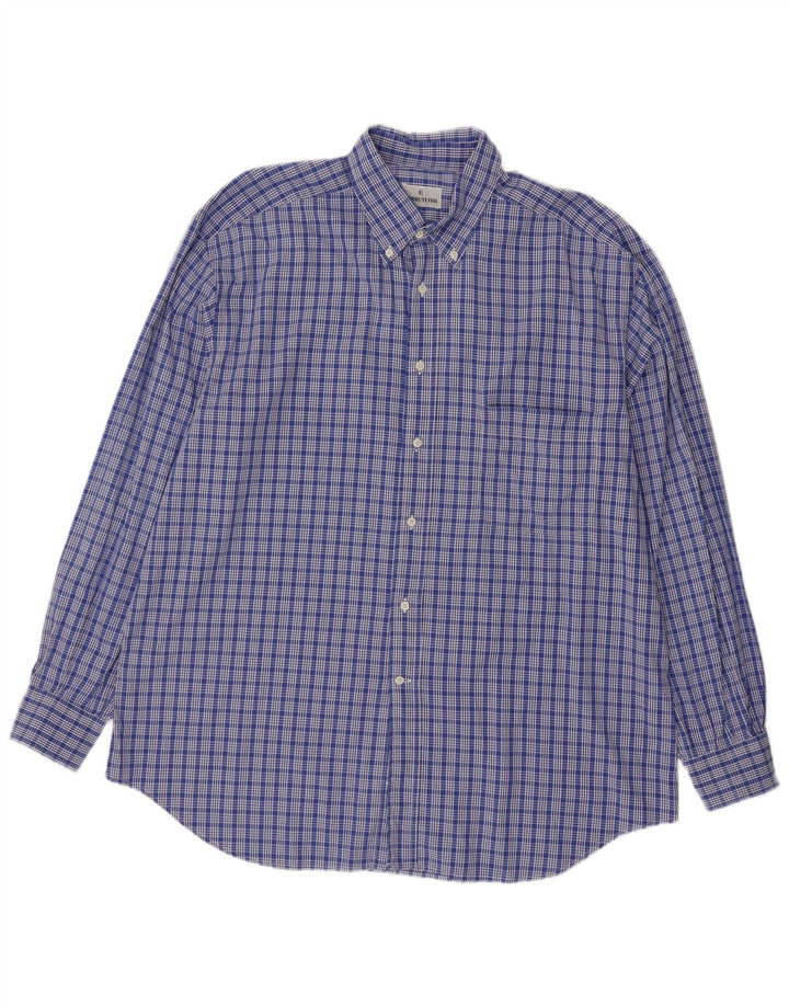 Cerruti 1881 Herrenhemd XL Blau kariert