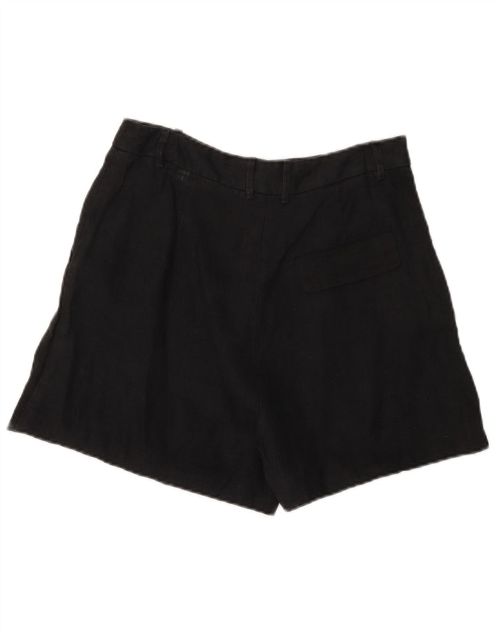 Zara Damen-Chinoshorts mit hoher Taille, mittelgroß, W28, Schwarz