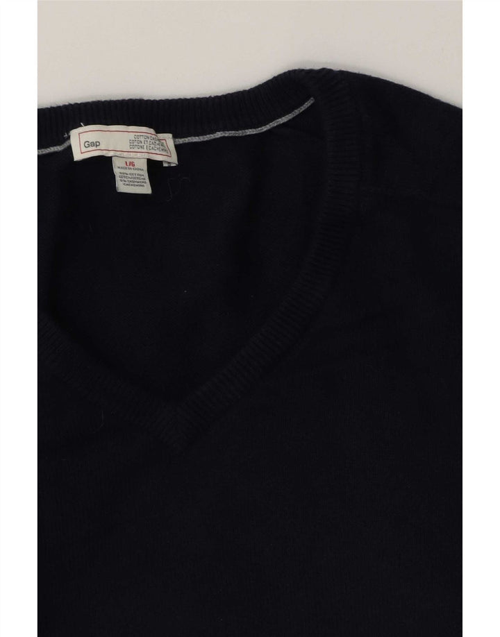 Gap Herren-Pullover mit V-Ausschnitt, groß, marineblau, Baumwolle