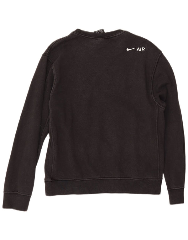 NIKE Damen-Sweatshirt mit übergroßem Grafikmotiv, Gr. 10, Größe S, Schwarz, Baumwolle