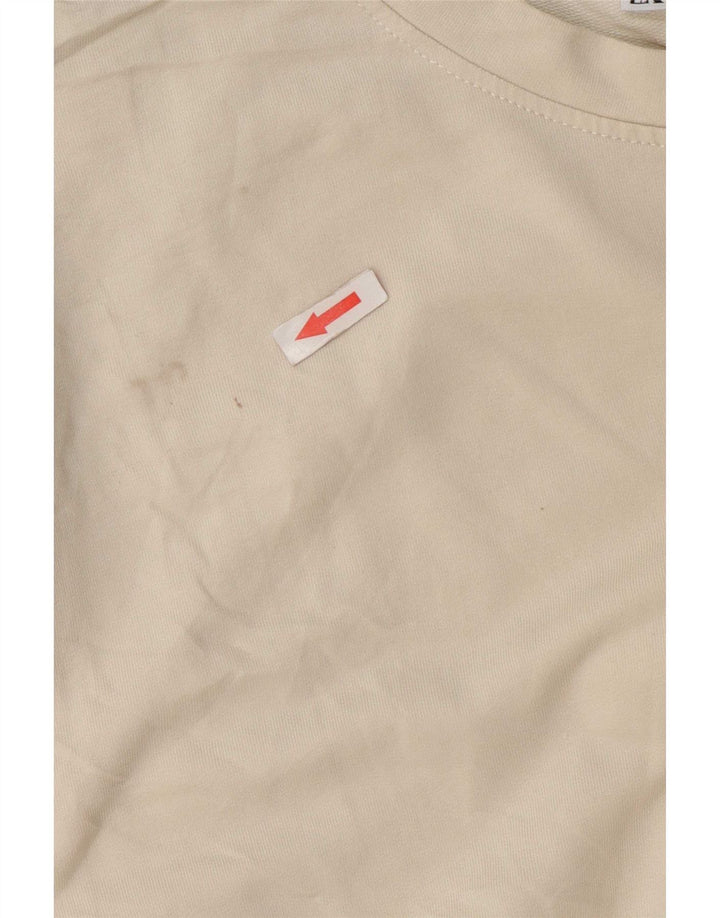 Zara Damen-Sweatshirt mit Grafik-Übergröße, Gr. 14, mittelweiß, geblümt