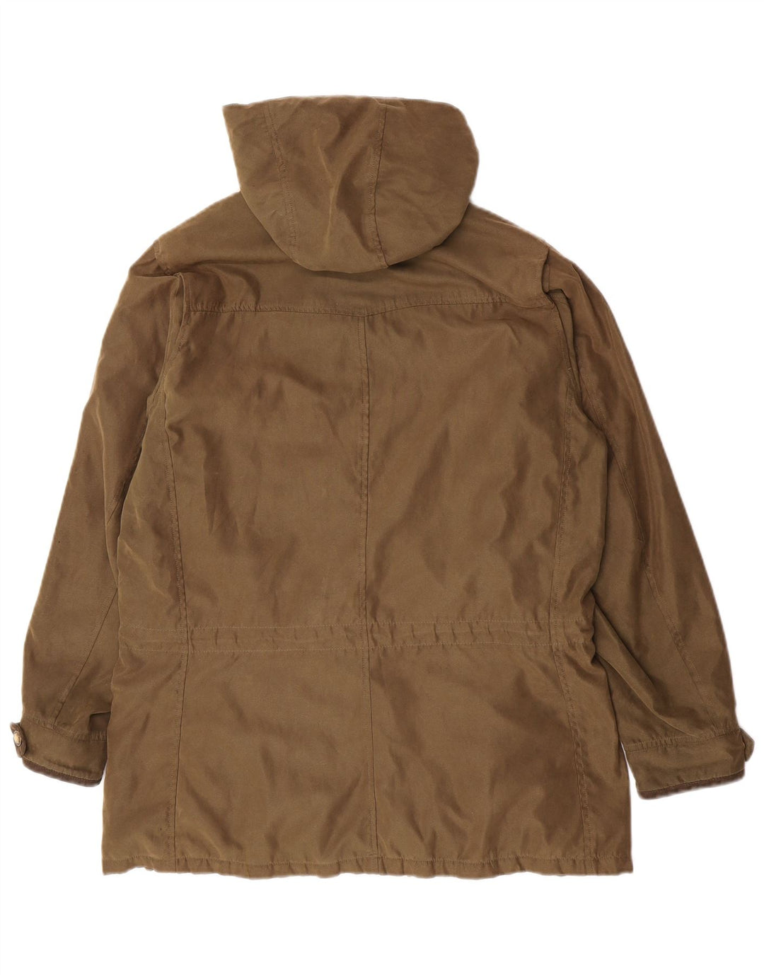Musto Womens Zip Hooded Parka Jacket UK 16 Large Khaki Polyester Classic