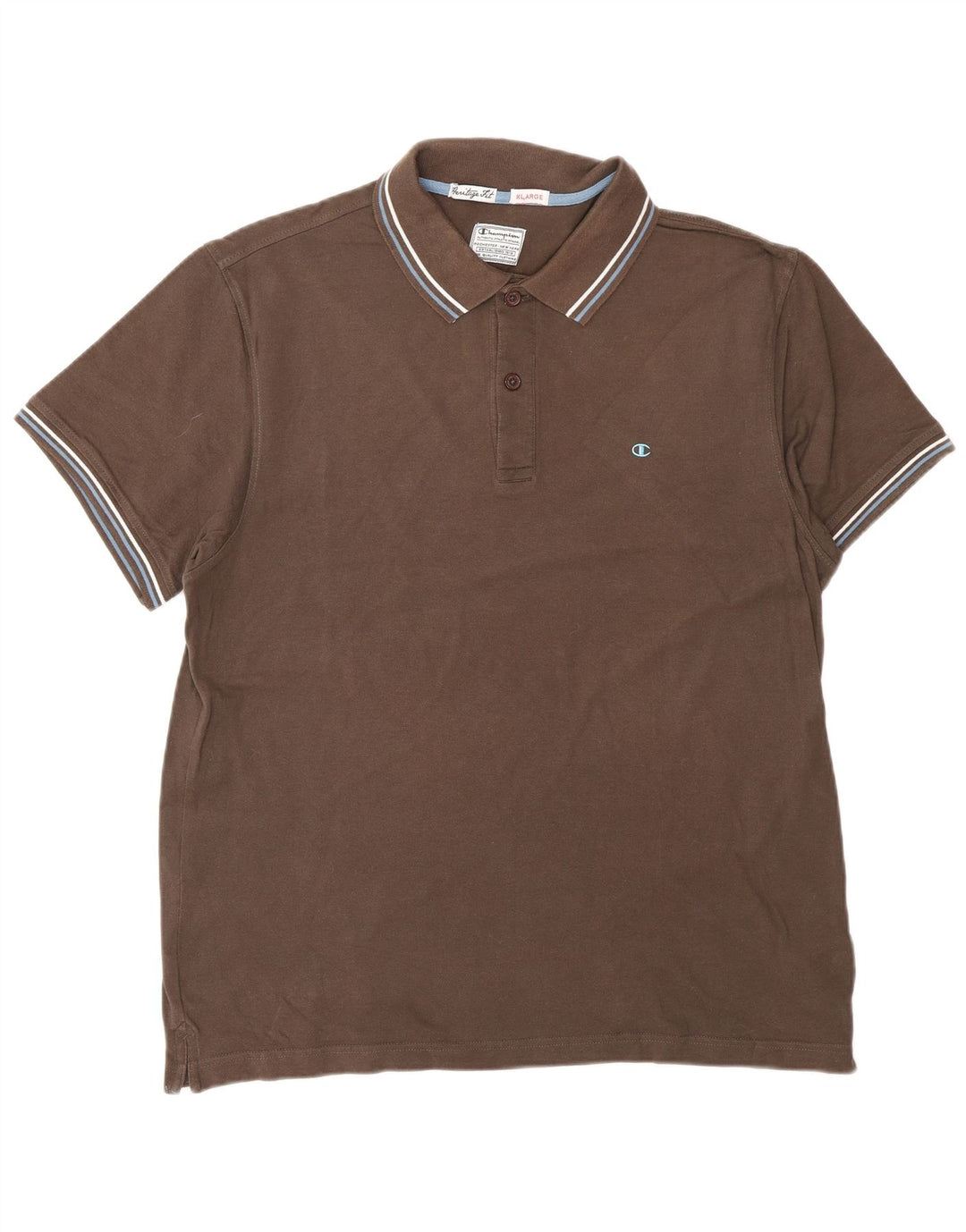 CHAMPION Herren Heritage Fit Poloshirt XL Braun Baumwolle