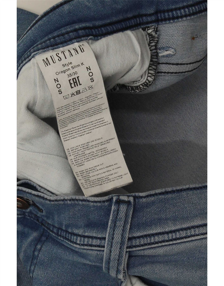 Mustang Herren Oregon Slim Jeans W35 L30 Blaue Baumwolle