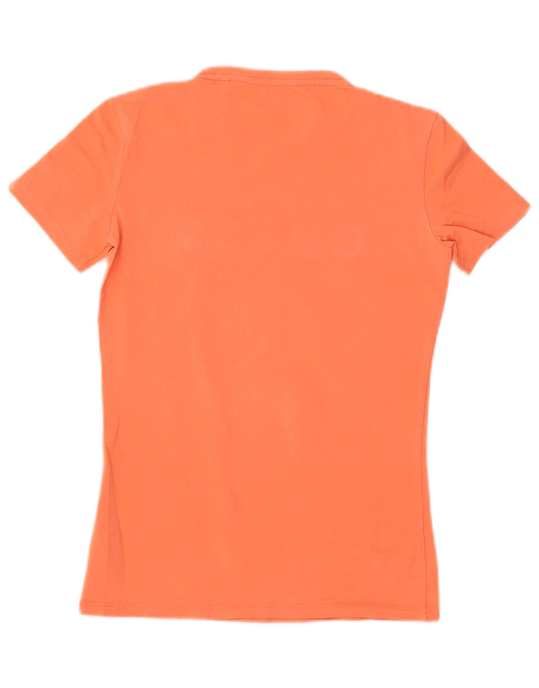 GUESS Damen Grafik T-Shirt Top UK 6 XS Orange Baumwolle