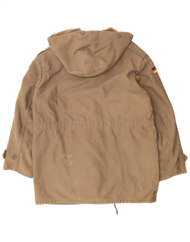 VINTAGE Herren Militär-Parka mit Kapuze, UK 40, Größe L, Grau