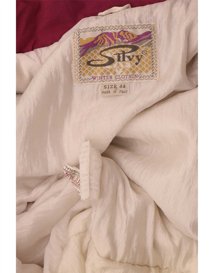 Silvy Womens Hooded Loose Fit Ski Jumpsuit IT 44 Medium White Colourblock