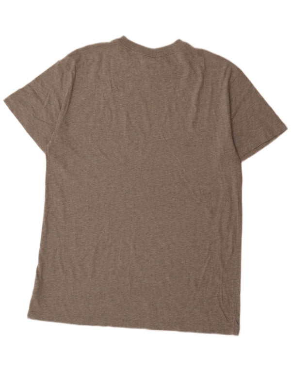 Nike Herren T-Shirt Top Large Grau Baumwolle