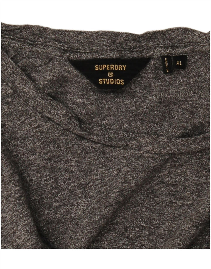 Superdry Herren T-Shirt Top XL Grau meliert