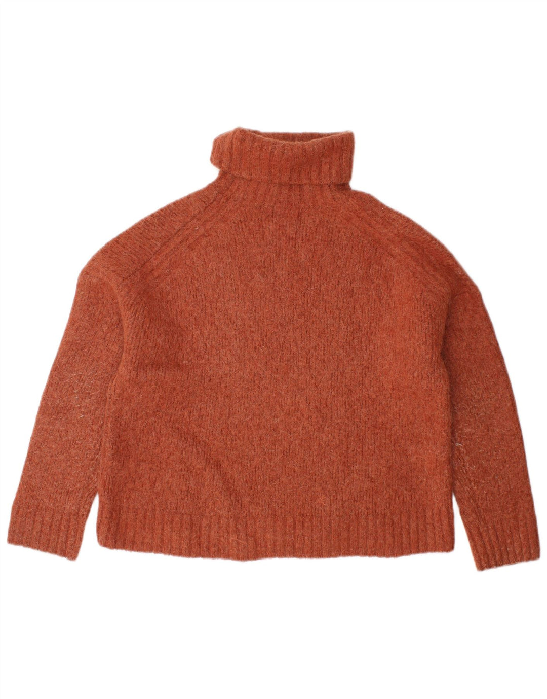 SUPERDRY Damen Crop Rollkragenpullover Pullover UK 12 Mittelbraun