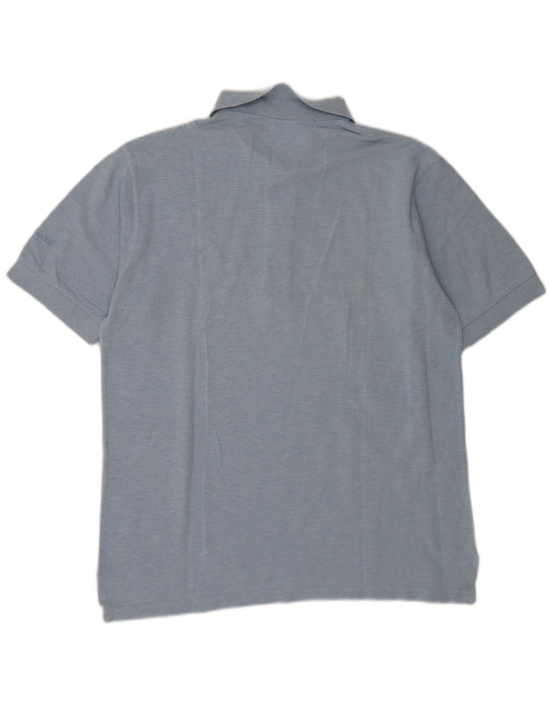 Sergio Tacchini Herren Poloshirt IT 50 mittelblau gefleckte Baumwolle