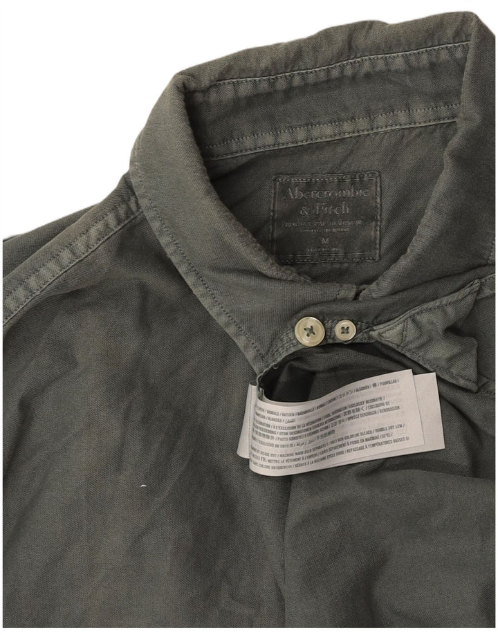ABERCROMBIE & FITCH Herrenhemd mittelgraue Baumwolle