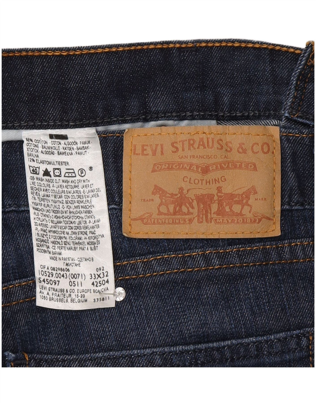 Levi's Damen 10529 Bootcut Jeans W33 L32 Marineblau Baumwolle
