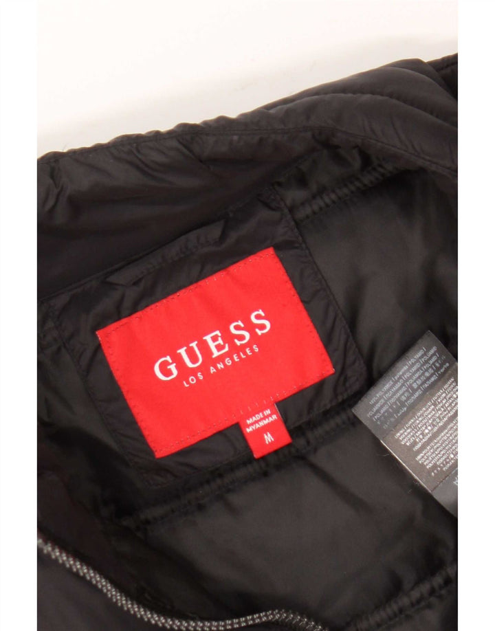 Guess Damen Wattierte Jacke UK 14 Medium Schwarz Polyamid