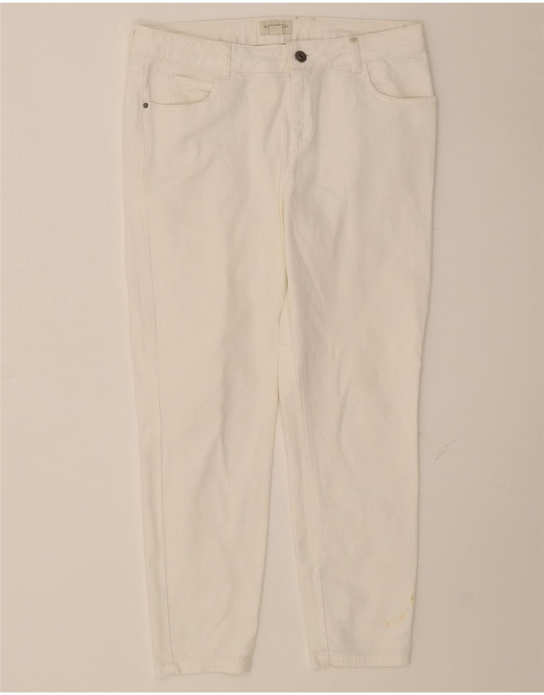 MONSOON Womens Slim Jeans UK 14 Large W32 L26 White Cotton Vintage Monsoon and Second-Hand Monsoon from Messina Hembry 