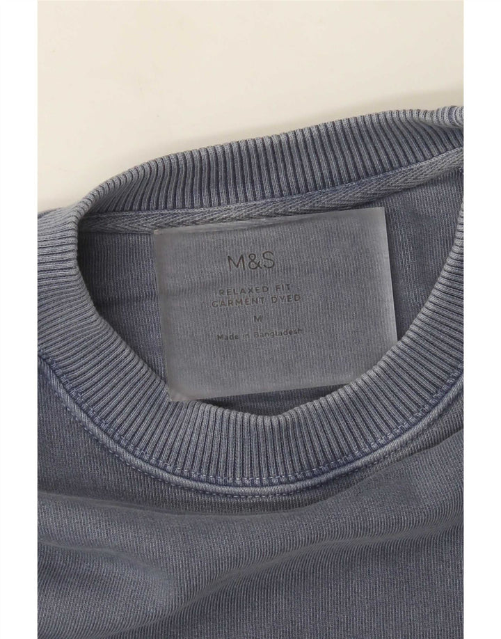 Marks & Spencer Damen Relaxed Fit Sweatshirt Pullover UK 14 Mittelblau