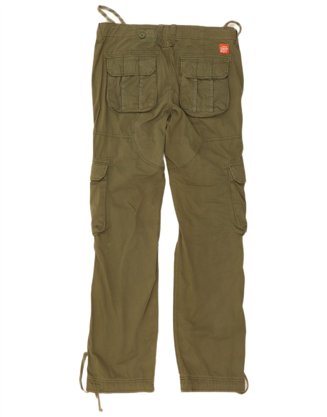 Superdry gerade Cargohose für Herren, Größe M, W34, L35, Khaki, Baumwolle