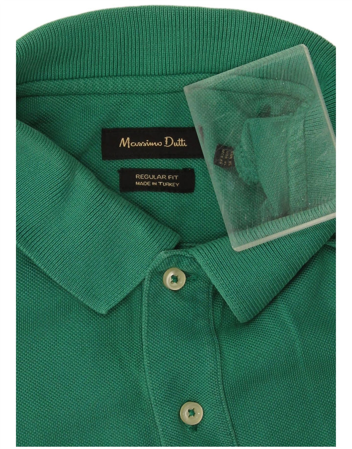 Massimo Dutti Herren Regular Fit Poloshirt XL Grün