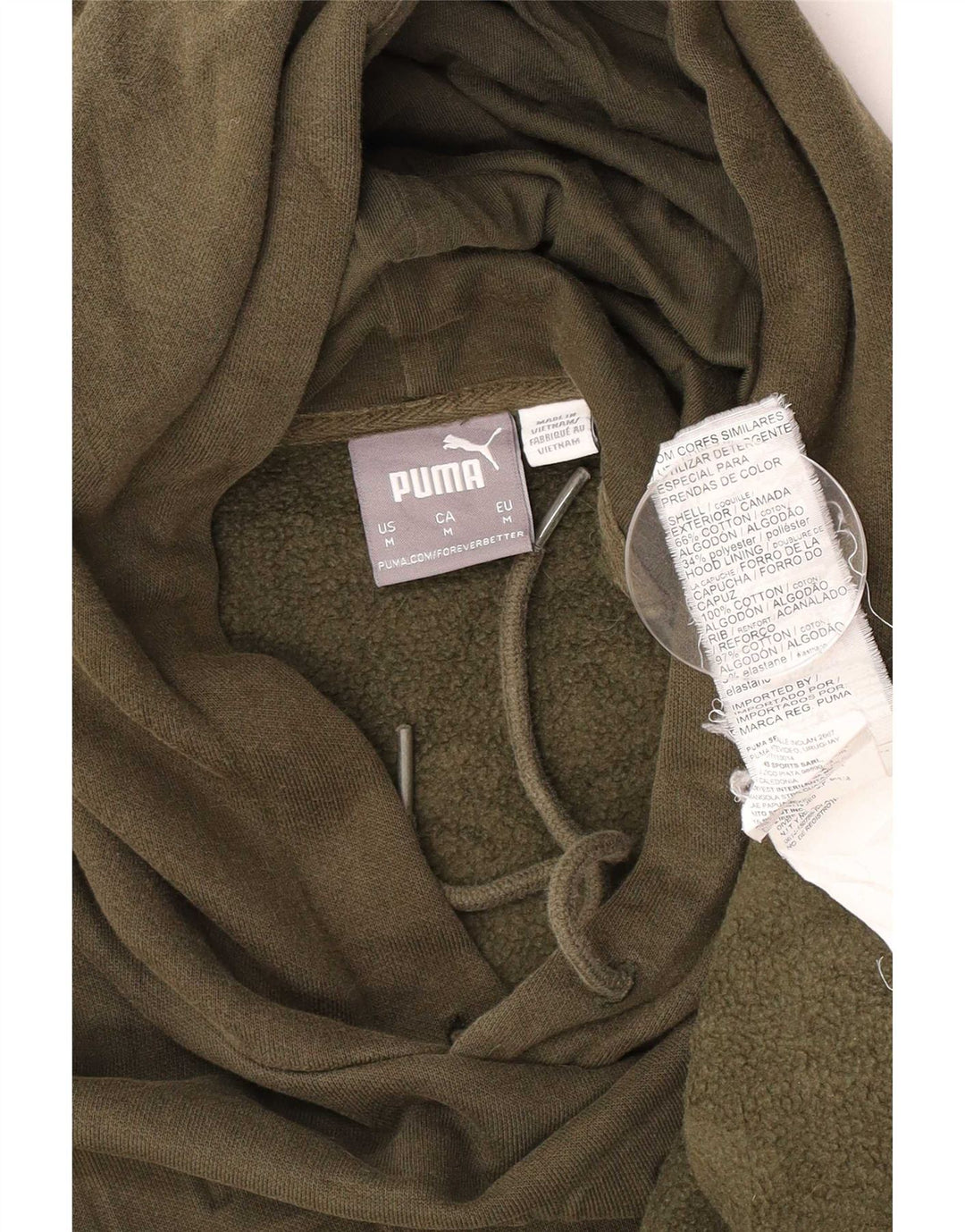Puma Herren Grafik-Hoodie-Pullover aus mittlerer Khaki-Baumwolle