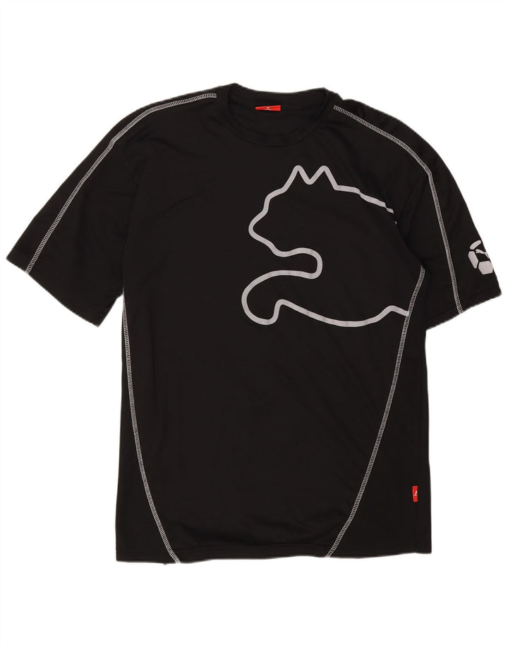 Puma Herren Grafik T-Shirt Top XL Schwarz Baumwolle