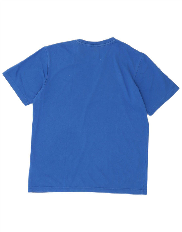 Adidas Herren Climalite Graphic T-Shirt Top mittelblaue Baumwolle