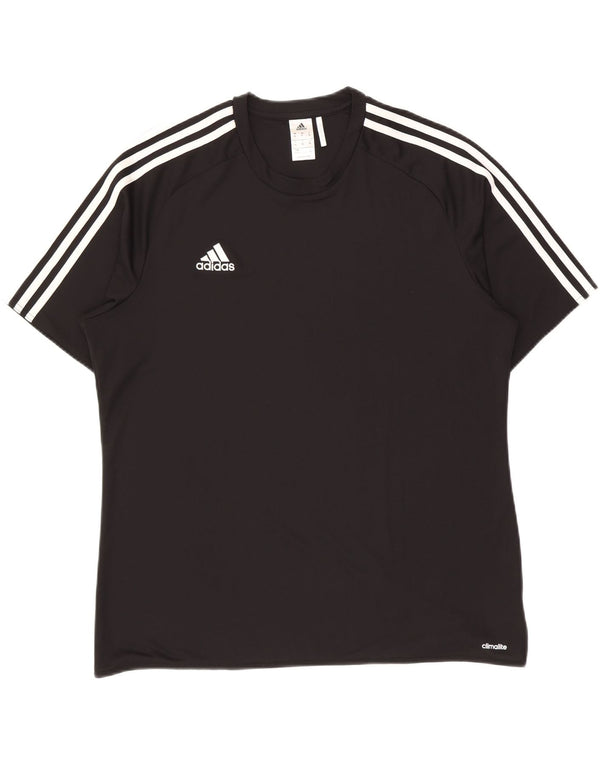 Adidas Herren Climalite T-Shirt Top XL Schwarz Polyester