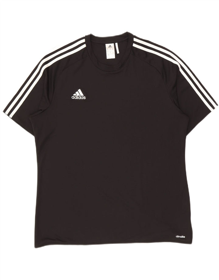 Adidas Herren Climalite T-Shirt Top XL Schwarz Polyester