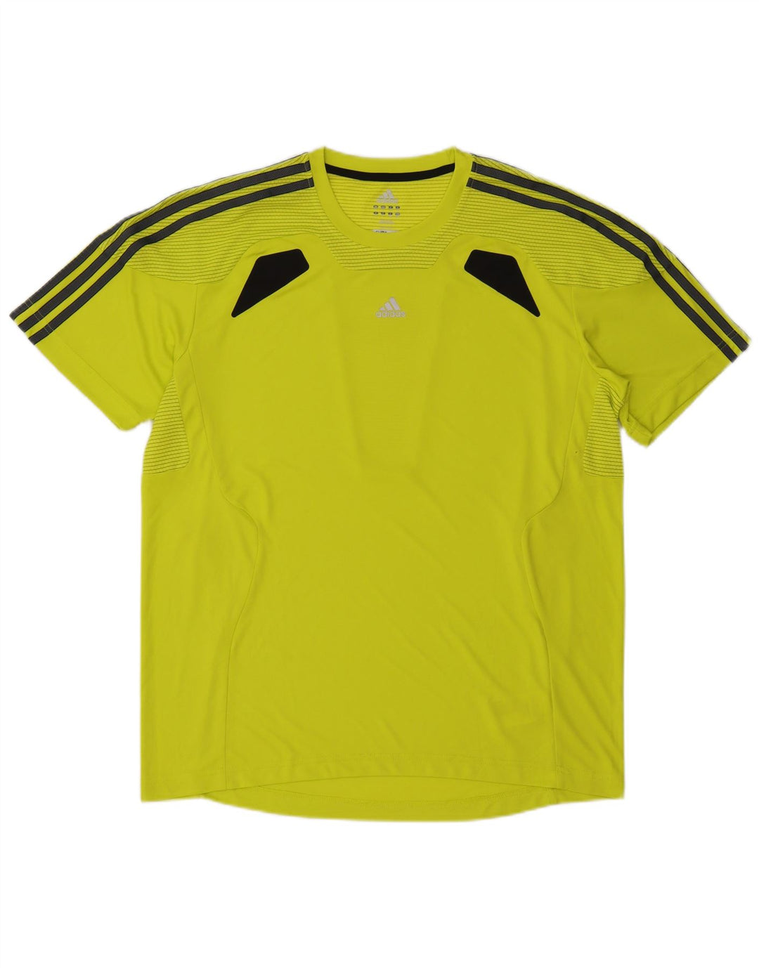 Adidas Herren Climacool T-Shirt Top Large Gelb Colourblock Polyester