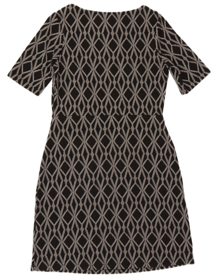 Next Damen Etuikleid UK 12 Mittelgraues geometrisches Polyester