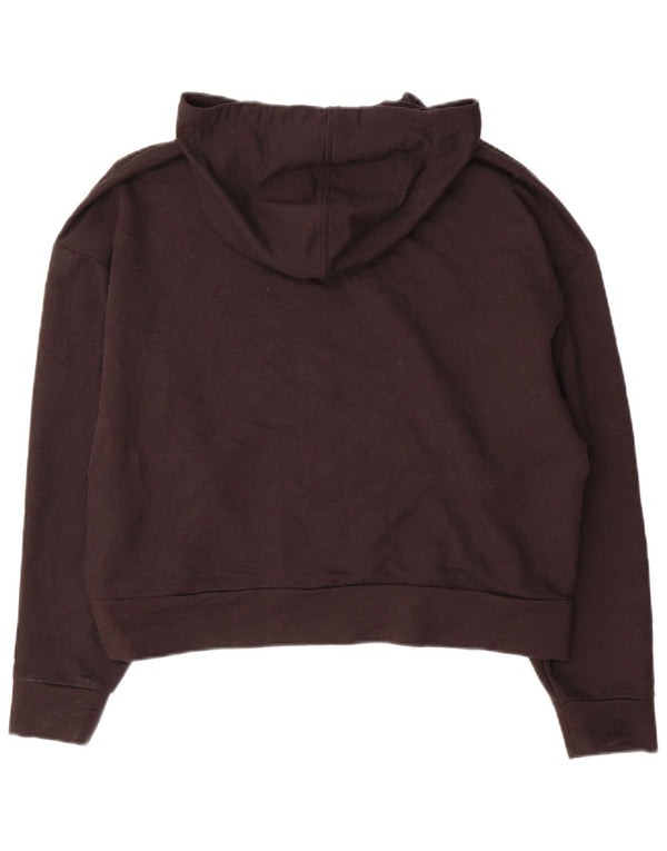 Puma Damen Crop Hoodie Pullover UK 16 Large Schwarz