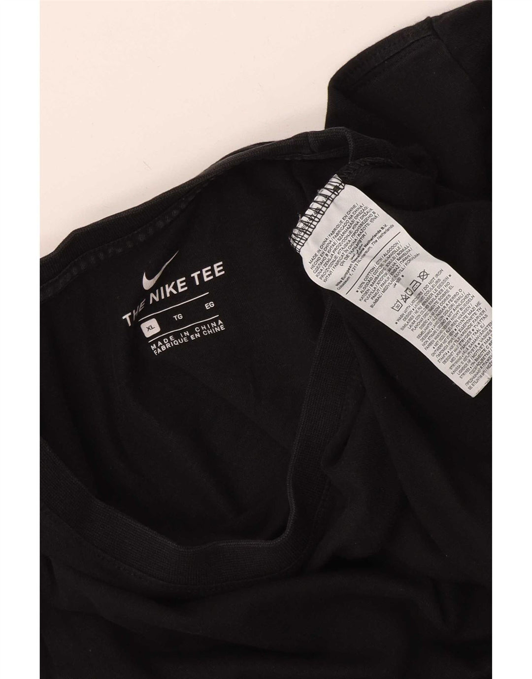 Nike Herren T-Shirt Top XL Schwarz Baumwolle