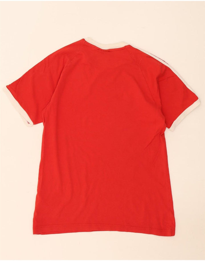 Adidas Herren T-Shirt Top Mittelrote Baumwolle