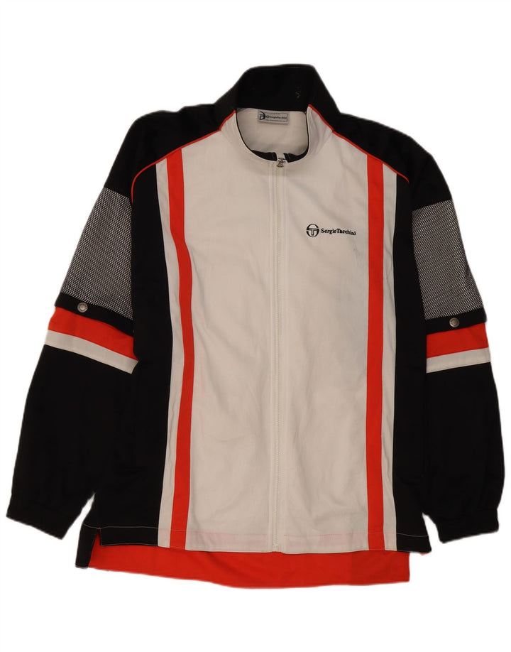 SERGIO TACCHINI Herren-Trainingsanzugoberteil, Jacke IT 52, Größe L, Weiß, Farbblock