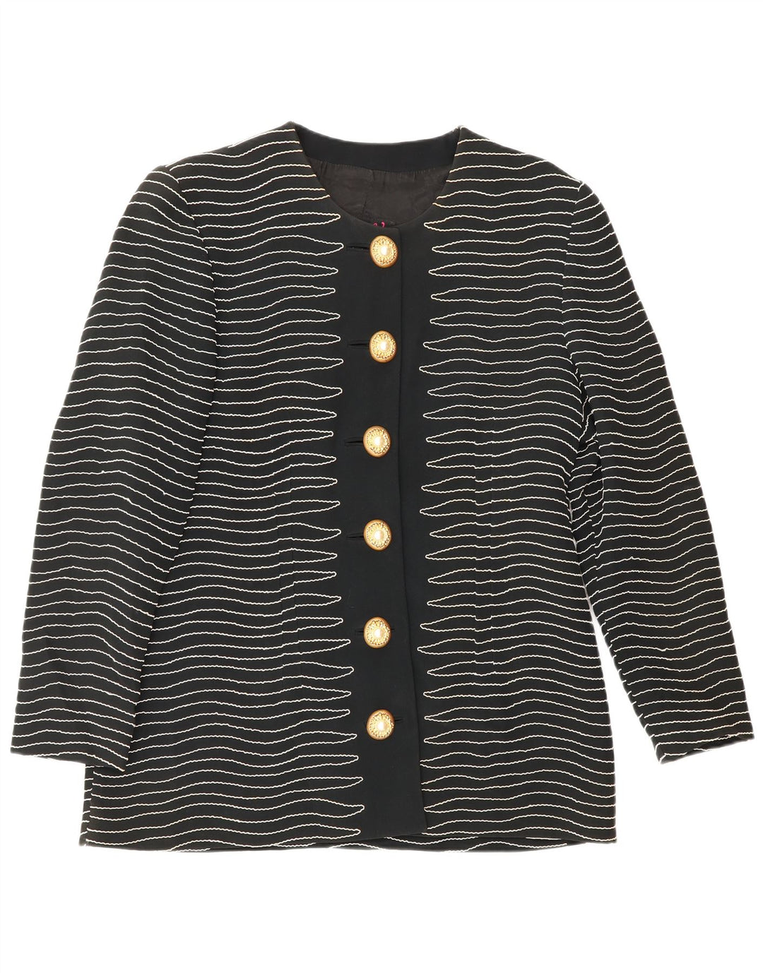 Gai Mattiolo Damen 6-Knopf-Blazerjacke IT 50 XL Schwarz gestreift