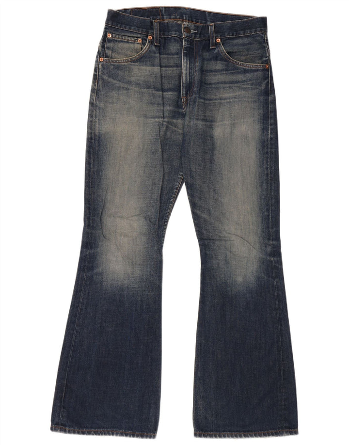 Levi's Damen 516 Flared Jeans W32 L32 Blaue Baumwolle