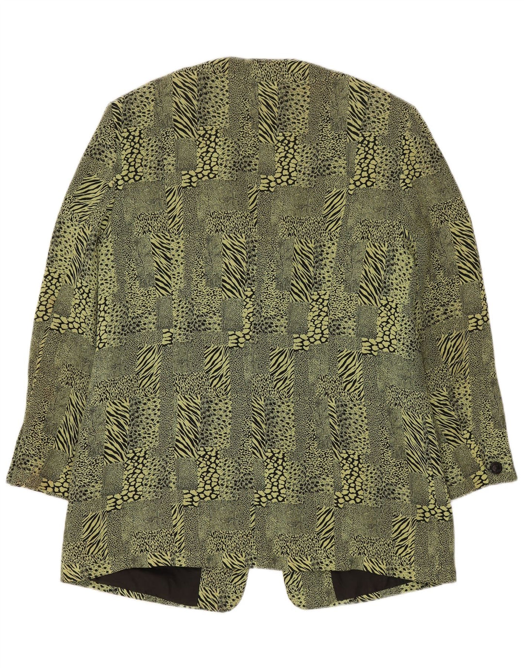 BARUCH Damen Longline Blazer Jacke UK 16 Großer grüner Tierdruck