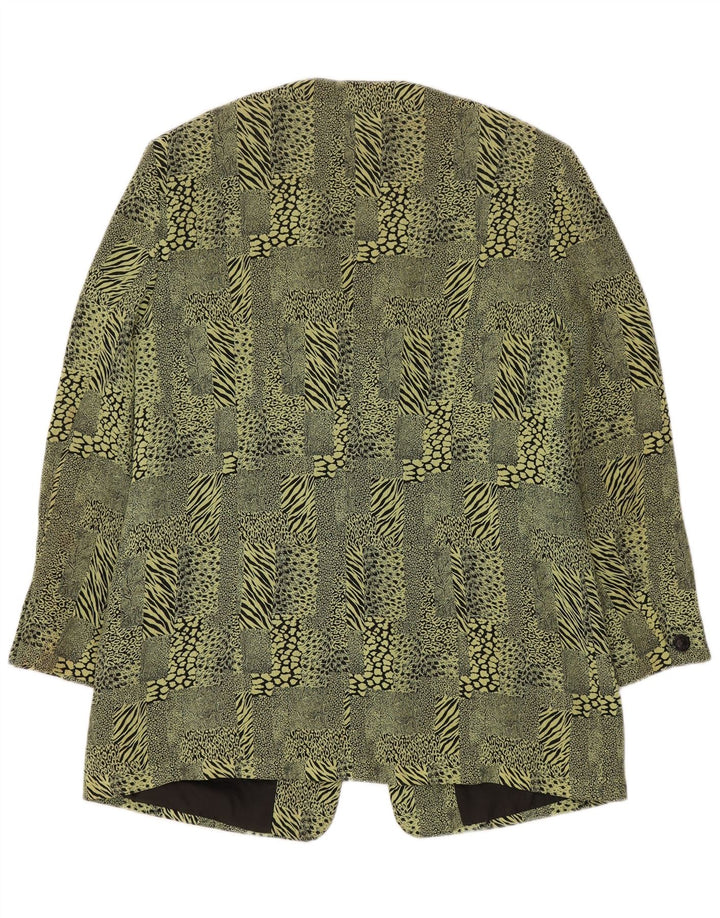 BARUCH Damen Longline Blazer Jacke UK 16 Großer grüner Tierdruck