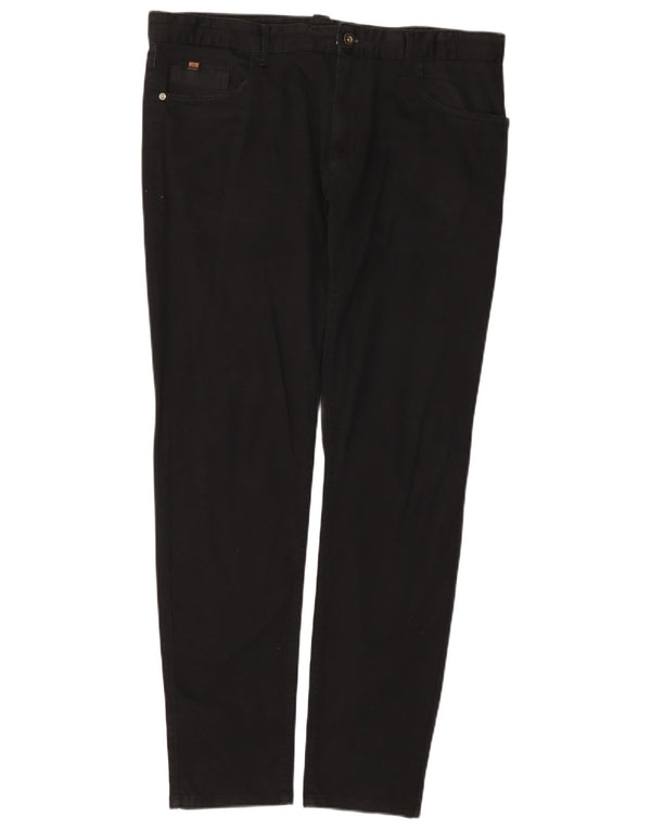 Zara Herren Slim Casual Hose EU 46 XL W36 L31 Schwarze Baumwolle
