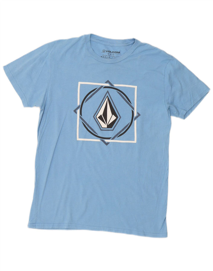 Volcom Herren Grafik T-Shirt Top UK 14 Mittelblaue Baumwolle