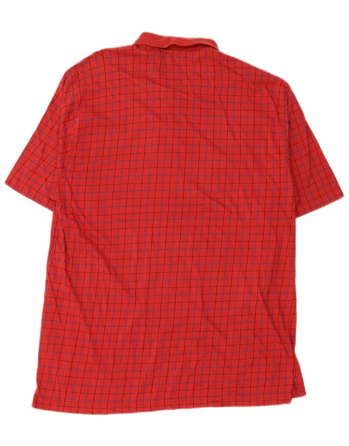 LYLE & SCOTT Herren-Poloshirt aus mittelrot karierter Baumwolle