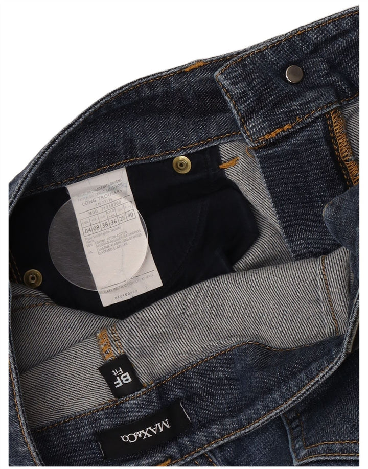 Max & Co. Damen Bootcut Jeans UK 8 Small W28 L29 Blaue Baumwolle