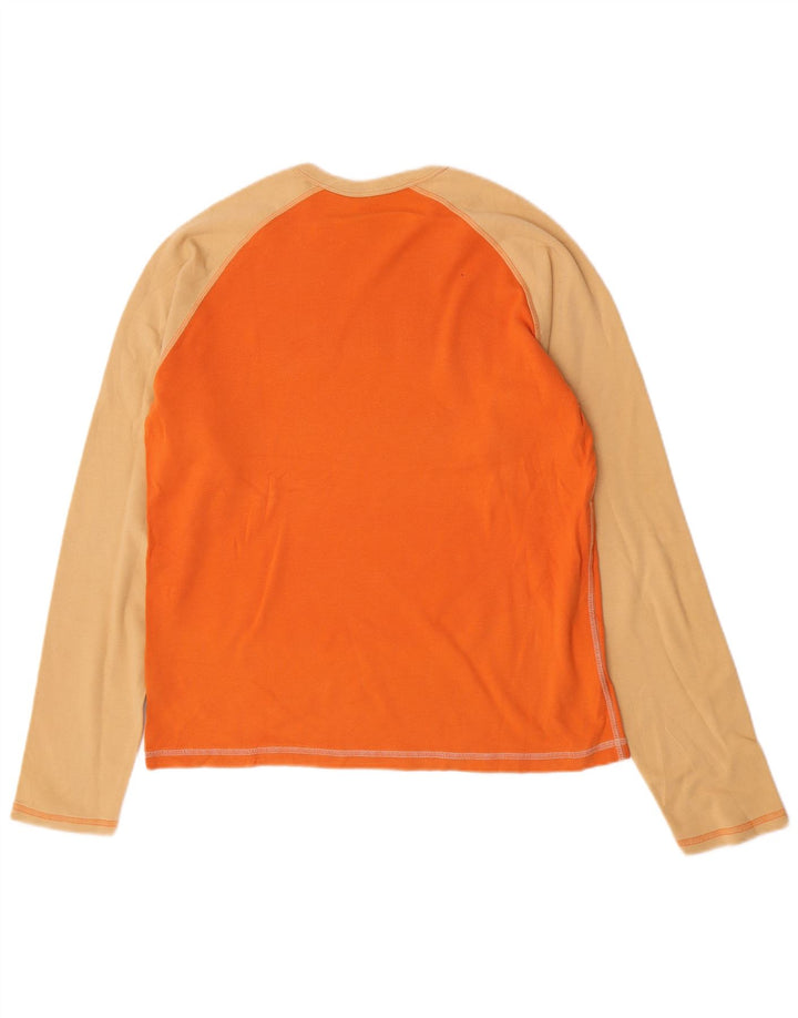 Lee Herren Grafik-Oberteil, langärmelig, XL, Orange, Colourblock-Baumwolle