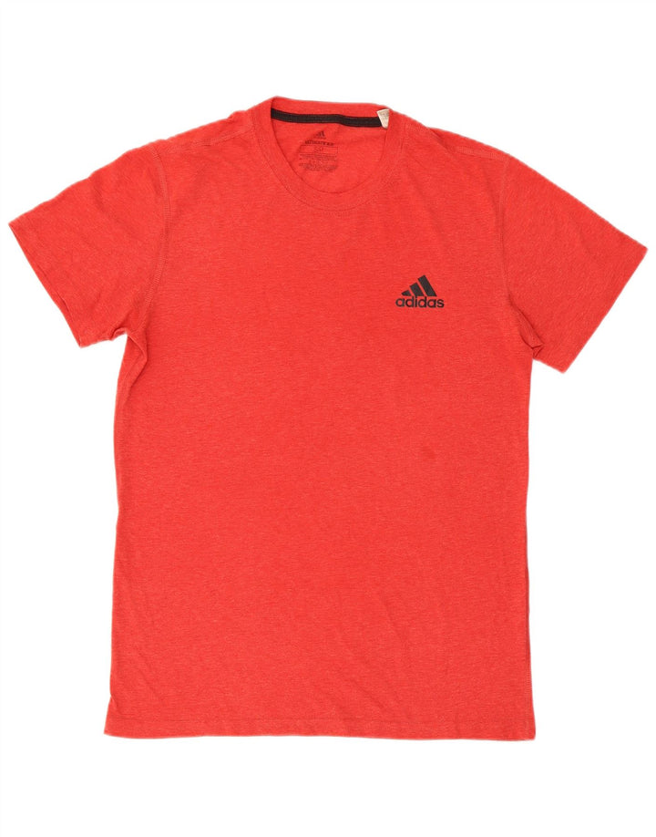 Adidas Herren-T-Shirt, kurzärmelig, normal, Größe S, Rot, Polyester