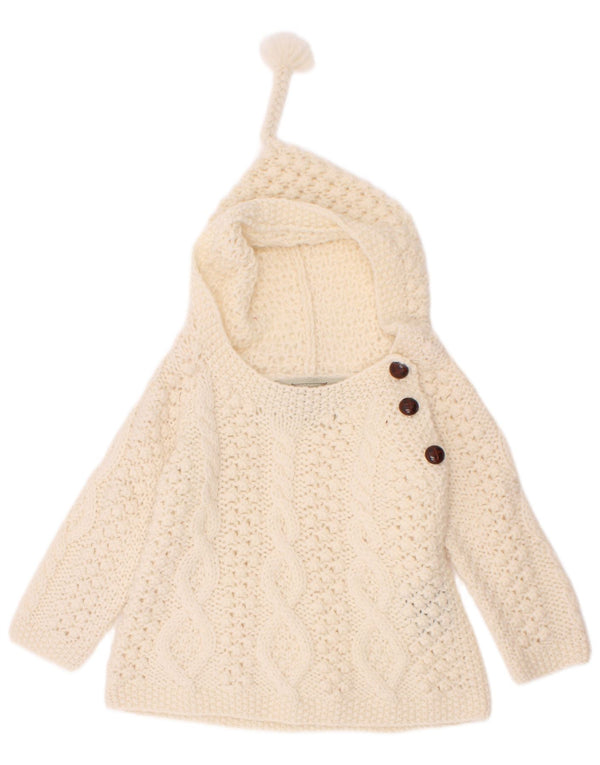 Aran Sweater Market Baby-Jungen-Pullover mit U-Boot-Ausschnitt, 18–24 Monate, groß, gebrochenes Weiß