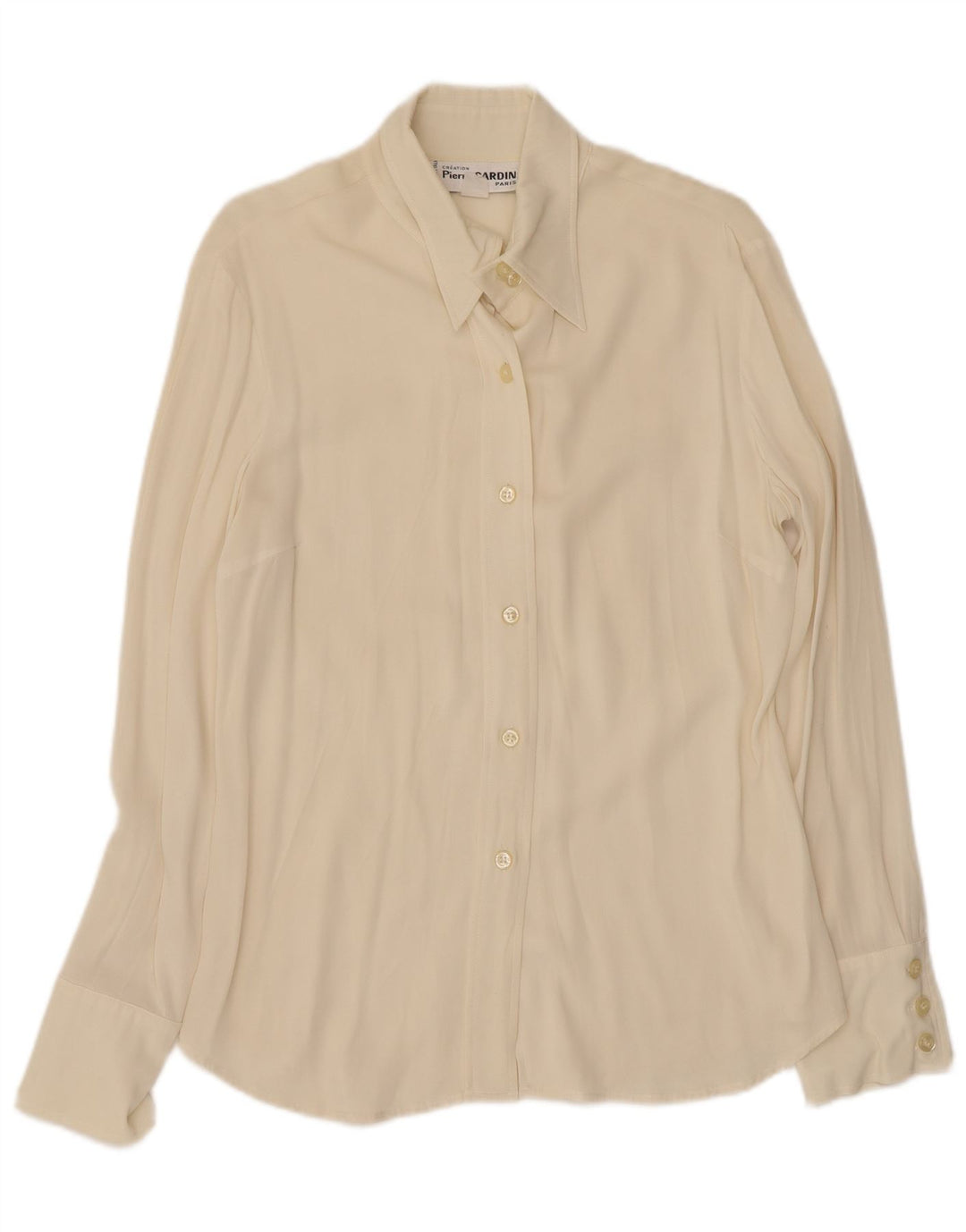 Pierre Cardin Damen Hemdbluse UK 12 Medium Off White