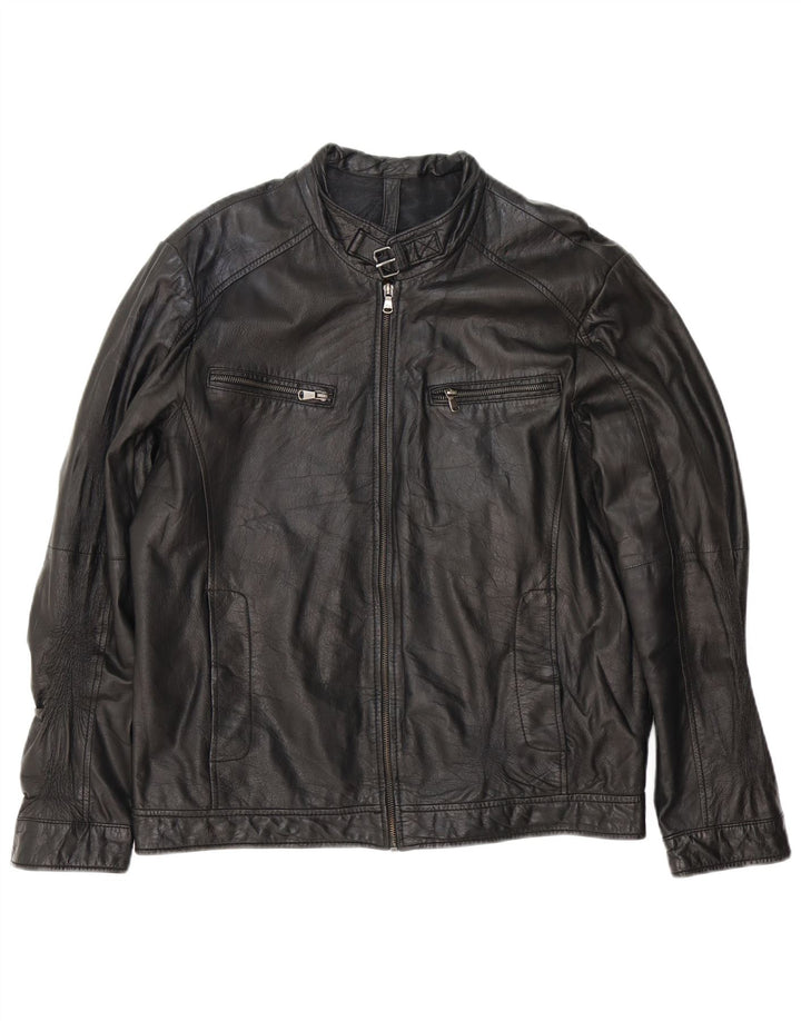 Conbipel Herren Lederjacke IT 54 XL Schwarzes Leder