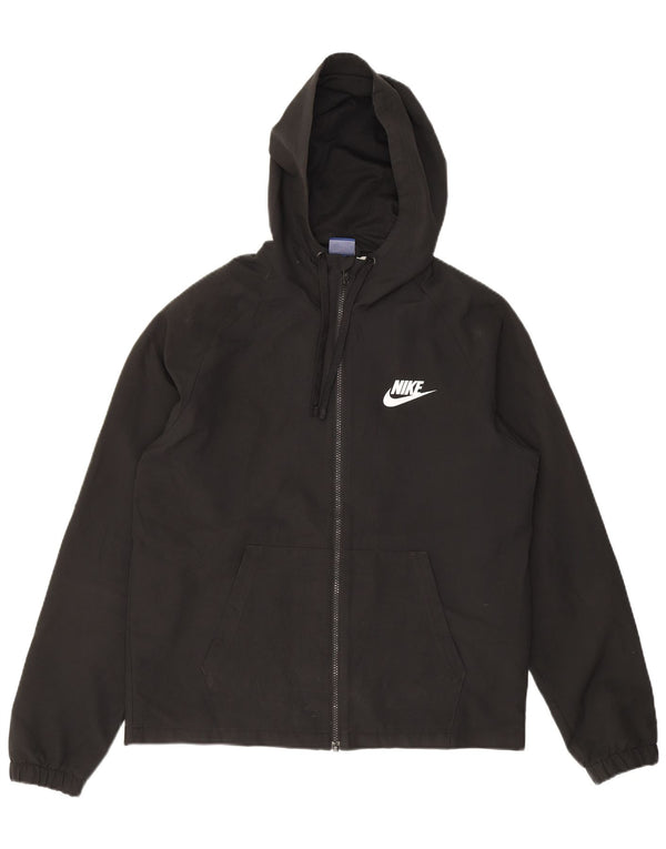 Nike Herren-Trainingsanzug-Oberteil mit Kapuze, mittleres schwarzes Polyester