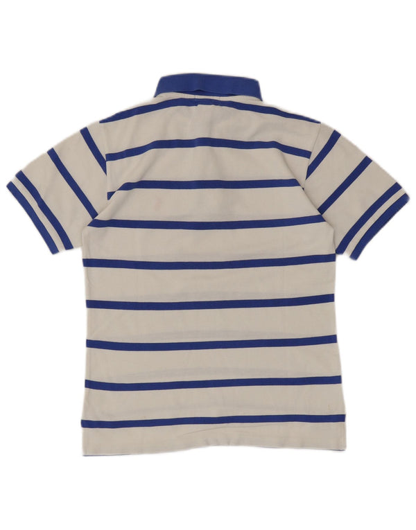 POLO RALPH LAUREN Jungen-Poloshirt, 8–9 Jahre, klein, weiß gestreift, Baumwolle
